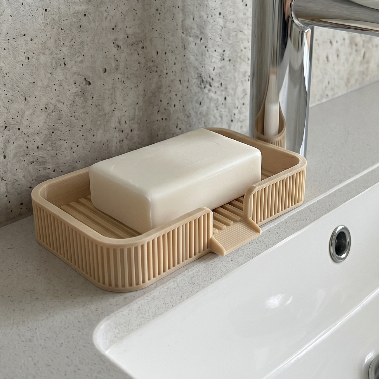 Soap and sponge holder for the kitchen