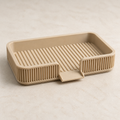 Seifen- und Schwammhalter mit Wasserablauf – Farbvariante Beige