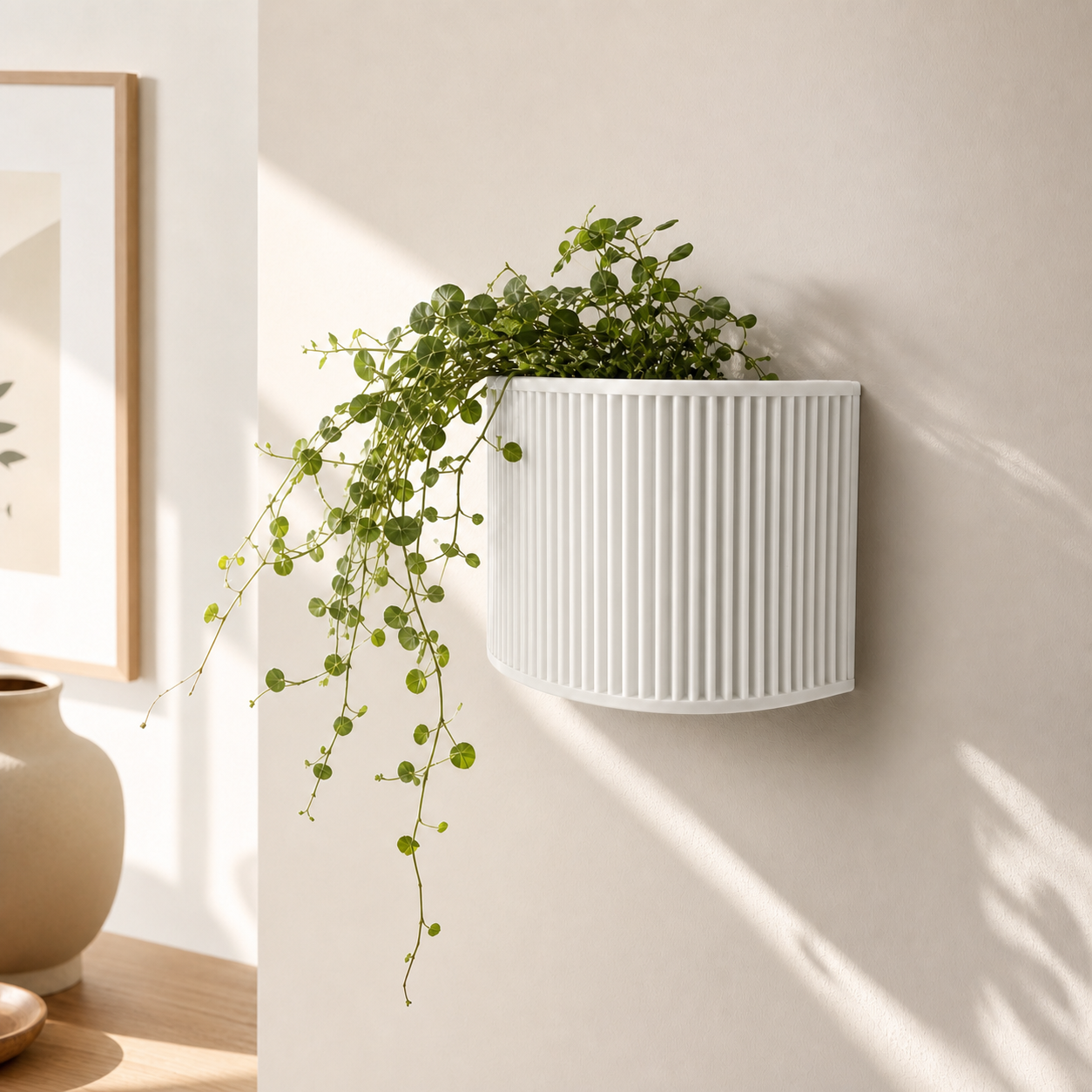 Wall planter with removable insert – White color variant